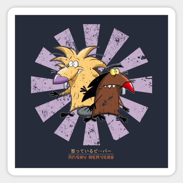 Angry Beavers Retro Japanese Magnet by Nova5